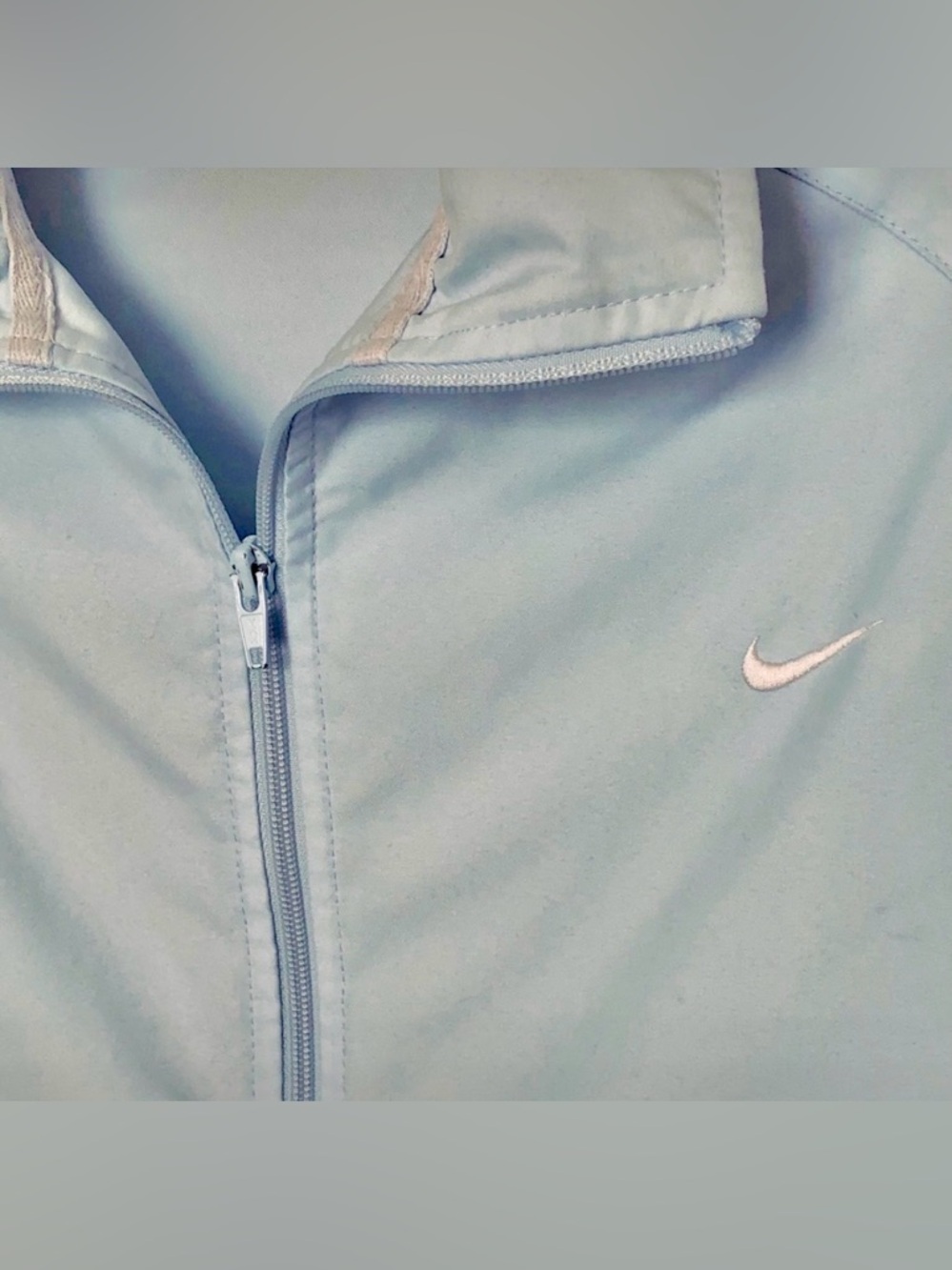 Nike Light Blue and Black Women's Bomber Track Jacket - Picture 4 of 7